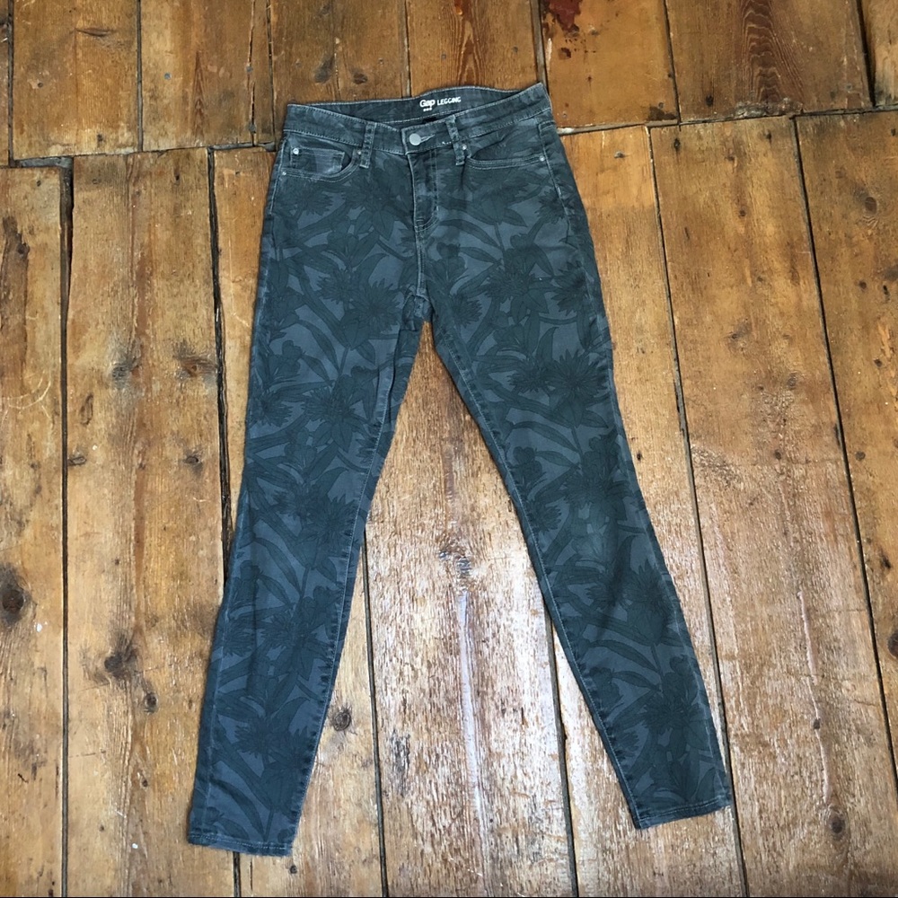 GAP flower pattern skinny jeans